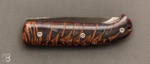   Couteau de poche Danang manche en pomme de pin stabilisé par Citadel Dep Dep