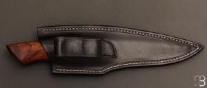 Couteau Droit par Jean Paul Sire - Bois de fer et Damas multi-barreaux