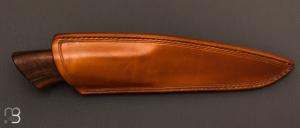 Couteau Droit Noyer et lame forgée acier C130 de Jean Paul Sire