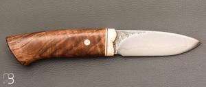     Couteau Droit de Jean Paul Sire - Noyer et lame forgée acier C130