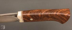     Couteau Droit de Jean Paul Sire - Noyer et lame forgée acier C130