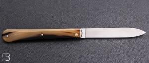   Couteau "Effilé"  par Adrien Vautrin - Corne blonde et 14c28n