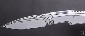   Couteau " Elementak " par CKF Knives et Thomas Gony GTKnives - Titane Cel Shading et M398