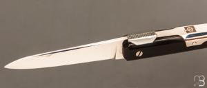  Couteau de poche Facette 10 cm par J. Mongin - Corne noire