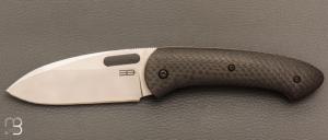  Couteau " Fox " liner-lock custom par Emmanuel Lebrun - Fibre de carbone et RWL34 