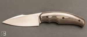  Couteau " Front Flipper custom " pliant par David Lespect - Fibre de carbone et lame RWL34