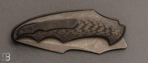   Couteau "Front-flipper custom " par Fabrice Delbart - Fibre de carbone et RWL34