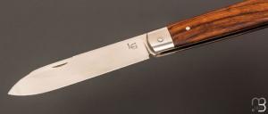  Couteau  "  Gentleman " fait main par Laurent Gaillard - Bois de fer / 14C28N
