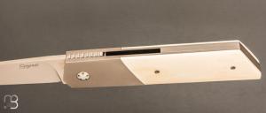    Couteau " Gentleman " custom de Stéphane Sagric - Ivoire de Mammouth et RWL-34