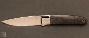 Couteau " Gentleman integral " fixe en fibre de carbone de Attila Kertsz - AFK Knives