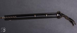     Couteau pliant "H300-D" par William Henry - Fibre de carbone et lame damas