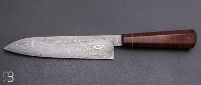   Couteau " Hocho " par Anthony Brochier - Damas feuilleté et gidgee