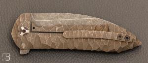 Couteau " Integral Druid Flipper  " par Peter Rassenti - Titane et M390