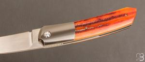 Couteau " Intermezzo " custom de Stéphane Sagric - Os cerfé et Zirconium