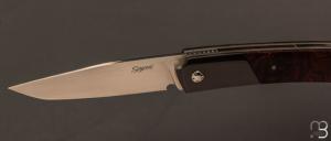  Couteau  "  Intermezzo " custom de Stéphane Sagric - Bois de fer et Zirconium