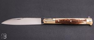    Couteau " Issoire " custom de Jérôme Bellon - Bois de cerf et RWL34