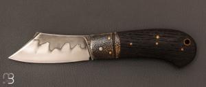 Couteau " Jackdaw " pliant custom morta par Nicolas Weber