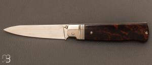  Couteau " Kornog " par Solbach Luna - Forge de la lune - Bois de fer et lame en 135Cr3