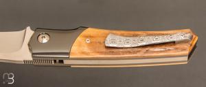  Couteau "Krypto" de Rémi Lavialle - Lame de Feu - Mammouth et RWL34