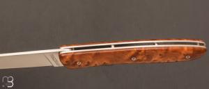  Couteau de poche modèle L08  par Perceval - Loupe de Thuya et 19C27