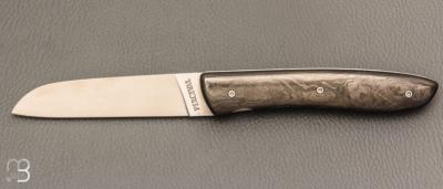  Couteau " L08 " de Perceval - Carbone damassé