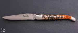  Couteau " Laguiole 12 cm " par Stéphane Rambaud - Corail tigré