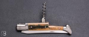  Couteau " Laguiole 2 pièces " par Erwan Aubriet - Ivoire de mammouth et RWL34