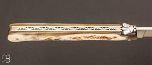 Couteau Laguiole droit 13 cm par Laguiole en Aubrac - Corne cachée