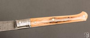   Couteau  " Laguiole Droit " custom de Jérôme Bellon - Mammouth et damas