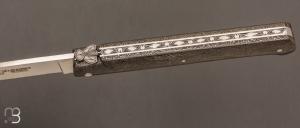 Couteau " Laguiole droit " 13 cm par Laguiole en Aubrac  - Fatcarbon spacecoral