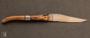 Couteau Laguiole en Aubrac 12 cm manche en ivoire de mammouth avec mitre centrale