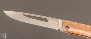  Couteau " Le 26 " par MTBlades Benjamin Thuillier - Micarta jute et lame en 14C28