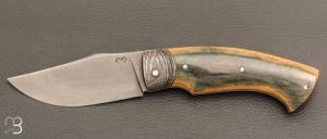  Couteau " Le 45 " Cran forcé par Mickaël Moing - Mammouth / Damas et XC100