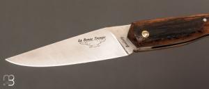 Couteau " Le Boulary " par La Bonne Trempe - Vieux chêne et lame en 14c28n