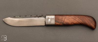   Couteau "Le Bugiste" noyer par Frédéric Maschio - Lame guillochée