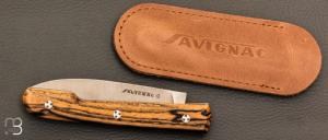  Couteau " Le Capi " par la Coutellerie Savignac -  Ebène royal et lame en 14c28