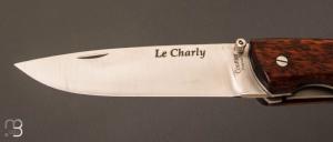 Couteau " Le Charly " en bois d'amourette par Charles Couttier - Chevalerias