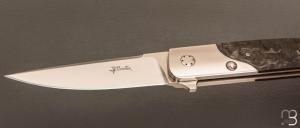    Couteau " Le City " custom pliant par J.P Martin - Fibre de carbone et RWL34