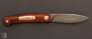 Couteau " Le Ludo " custom en micarta et RWL-34 par Frédéric Collin