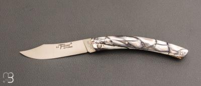    Couteau Le Thiers 11CM par Cognet - Pulpe d'ivoire de mammouth