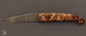   Couteau  "  Le Passager " de Pierre Thomas - Atelier Odae - hêtre échauffé stabilisé