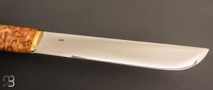    Couteau " Leuku " de chasse de Pekka Tuominen - Bouleau madré