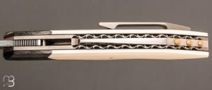  Couteau " Liner-Lock " custom par Romain Lopez - Elforyn / Fibre de carbone et RWL-34