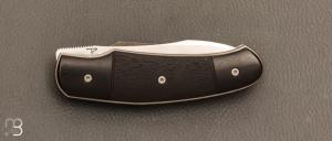   Couteau " Liner Lock 2 lames " custom par David Lespect - Ebène et RWL34