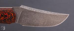   Couteau  " Liner-lock " custom par Guy Poggetti - Fatcarbon® et elmax