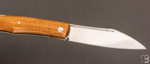    Couteau  "  Lock Back " custom par Laurent Gaillard - Micarta et 14c28N