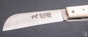     Couteau de poche " London " par Le Fidèle - Ébène et os