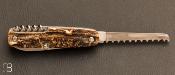 Couteau de poche Canif 4 pièces bois de cerf par J. Mongin