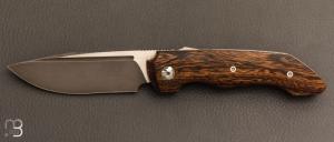    Couteau " Manhattan S-Lock "  par Olivier Lamy - Skua Coutellerie - Bois de fer et RWL34