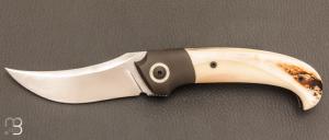   Couteau "  Maverick prototype  " custom de Jean Michel Martin  - RWL-34 et Ivoire de phacochère